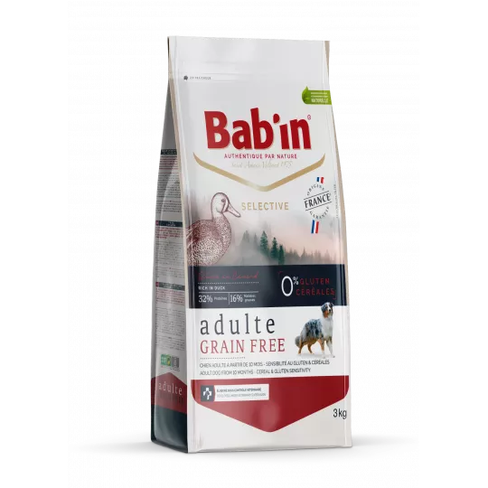 غذای خشک سگ بالغ بدون غلات بابین با طعم اردک وزن 3 کیلوگرم - نمای 2 غذای خشک سگ بالغ بدون غلات بابین با طعم اردک وزن 3 کیلوگرم - تصویر 2