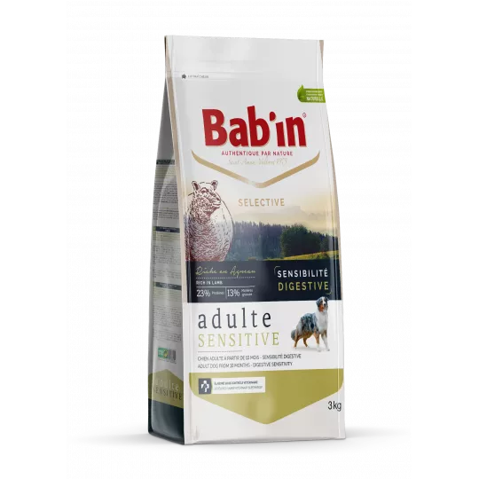 غذای خشک سگ بالغ با گوارش حساس بابین با طعم بره وزن 3 کیلوگرم - نمای 2 غذای خشک سگ بالغ با گوارش حساس بابین با طعم بره وزن 3 کیلوگرم - تصویر 2