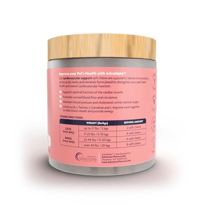 قرص جویدنی مکمل قلب سگ و گربه ادواکر آمریکا – تقویت و درمان قلب، ۹۰ عددی - نمای 4 قرص جویدنی مکمل قلب سگ و گربه ادواکر آمریکا – تقویت و درمان قلب، ۹۰ عددی - تصویر 4