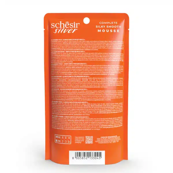 پوچ گربه شسیر مدل سیلور با طعم سالمون و مرغ – ۸۰ گرمی - نمای 5 پوچ گربه شسیر مدل سیلور با طعم سالمون و مرغ – ۸۰ گرمی - تصویر 5