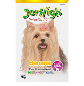 تشویقی سگ جرهای با طعم موز وزن 70 گرم تشویقی سگ جرهای با طعم موز وزن 70 گرم - تصویر اصلی محصول