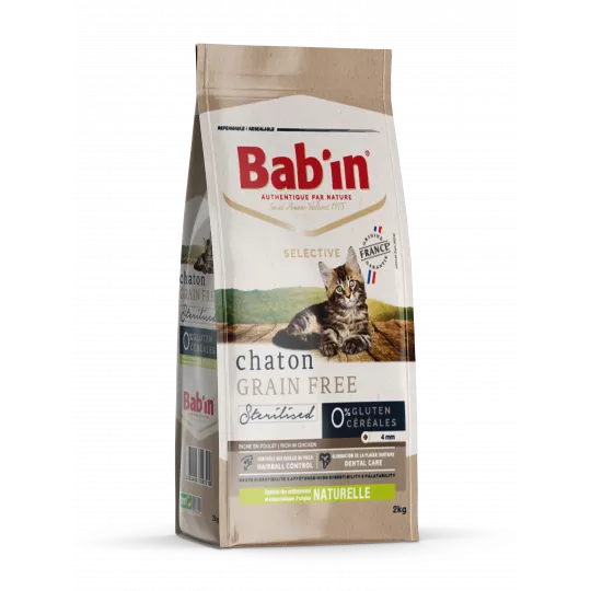 غذای خشک بچه گربه بدون غلات بابین با طعم مرغ وزن 2 کیلوگرم - نمای 2 غذای خشک بچه گربه بدون غلات بابین با طعم مرغ وزن 2 کیلوگرم - تصویر 2