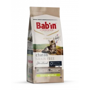 غذای خشک بچه گربه بدون غلات بابین با طعم مرغ وزن 2 کیلوگرم غذای خشک بچه گربه بدون غلات بابین با طعم مرغ وزن 2 کیلوگرم - تصویر اصلی محصول