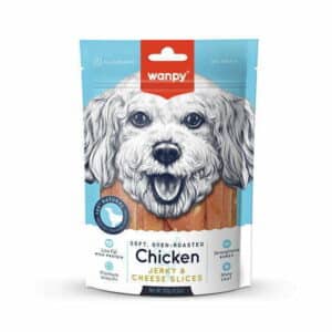 تشویقی سگ ونپی مدل Chicken Jerky & Cheese Slices بسته 100 گرمی تشویقی سگ ونپی مدل Chicken Jerky & Cheese Slices بسته 100 گرمی - تصویر اصلی محصول