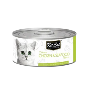 کنسرو گربه کیت کت مدل تکه ای مرغ و انواع ماهی 80 گرم کنسرو گربه کیت کت مدل تکه ای مرغ و انواع ماهی 80 گرم - تصویر اصلی محصول