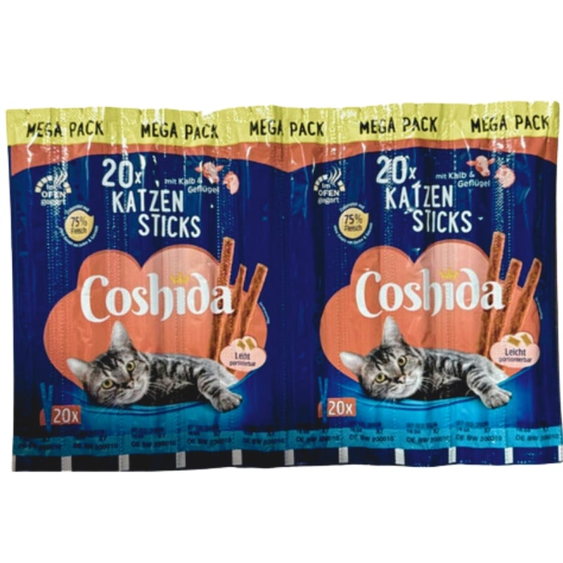 تشویقی مدادی گربه کوشیدا با طعم گوساله و مرغ (۱۰ عددی) - نمای 3 تشویقی مدادی گربه کوشیدا با طعم گوساله و مرغ (۱۰ عددی) - تصویر 3