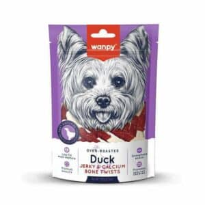 تشویقی سگ ونپی مدل Duck Jerky & Calcium Bone Twists بسته 100 گرمی تشویقی سگ ونپی مدل Duck Jerky & Calcium Bone Twists بسته 100 گرمی - تصویر اصلی محصول