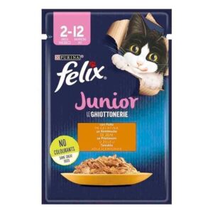 پوچ بچه گربه فلیکس با طعم گوشت مرغ در ژله (۸۵ گرمی) پوچ بچه گربه فلیکس با طعم گوشت مرغ در ژله (۸۵ گرمی) - تصویر اصلی محصول