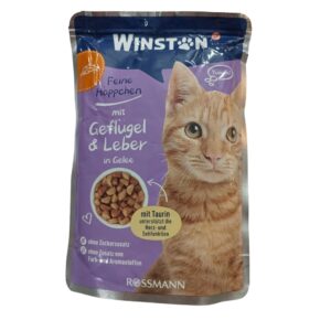 پوچ گربه وینستون با طعم مرغ و جگر در ژله وزن 100 گرم پوچ گربه وینستون با طعم مرغ و جگر در ژله وزن 100 گرم - تصویر اصلی محصول