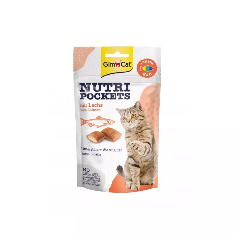 تشویقی مغزدار گربه GimCat با طعم ماهی سالمون وزن 60 گرم - نمای 3 تشویقی مغزدار گربه GimCat با طعم ماهی سالمون وزن 60 گرم - تصویر 3