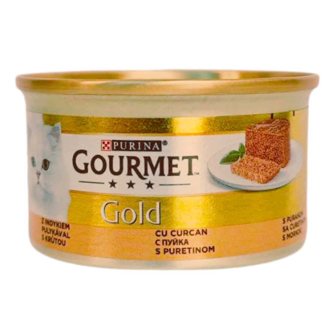 کنسرو گربه گورمت گلد (آلمانی) پته با طعم بوقلمون وزن 85 گرم - نمای 2 کنسرو گربه گورمت گلد (آلمانی) پته با طعم بوقلمون وزن 85 گرم - تصویر 2