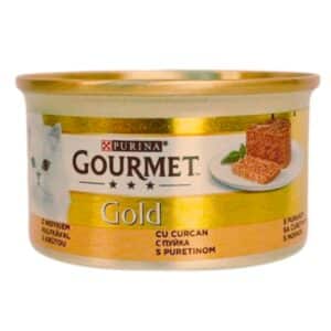 کنسرو گربه گورمت گلد (آلمانی) پته با طعم بوقلمون وزن 85 گرم کنسرو گربه گورمت گلد (آلمانی) پته با طعم بوقلمون وزن 85 گرم - تصویر اصلی محصول