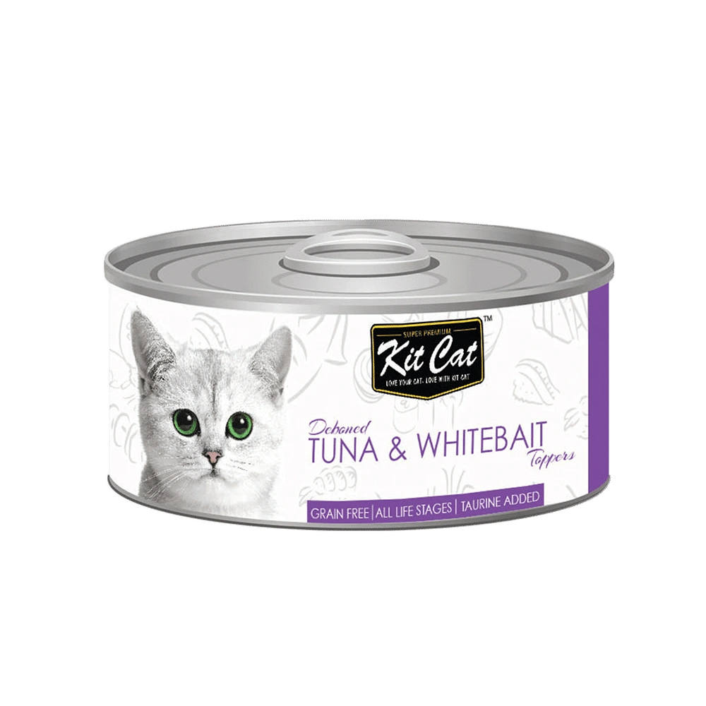 کنسرو گربه کیت کت مدل تکه ای تن و ماهی وایت بیت وزن 80 گرم - نمای 2 کنسرو گربه کیت کت مدل تکه ای تن و ماهی وایت بیت وزن 80 گرم - تصویر 2