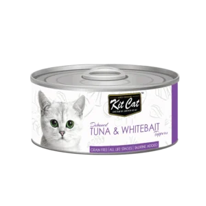 کنسرو گربه کیت کت مدل تکه ای تن و ماهی وایت بیت وزن 80 گرم کنسرو گربه کیت کت مدل تکه ای تن و ماهی وایت بیت وزن 80 گرم - تصویر اصلی محصول