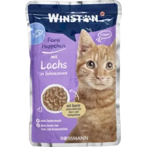 پوچ گربه وینستون با طعم سالمون در سس خامه وزن 100 گرم پوچ گربه وینستون با طعم سالمون در سس خامه وزن 100 گرم - تصویر اصلی محصول