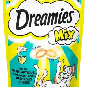 تشویقی گربه دریمیز با طعم ماهی سالمون و پنیر وزن 60 گرم تشویقی گربه دریمیز با طعم ماهی سالمون و پنیر وزن 60 گرم - تصویر اصلی محصول