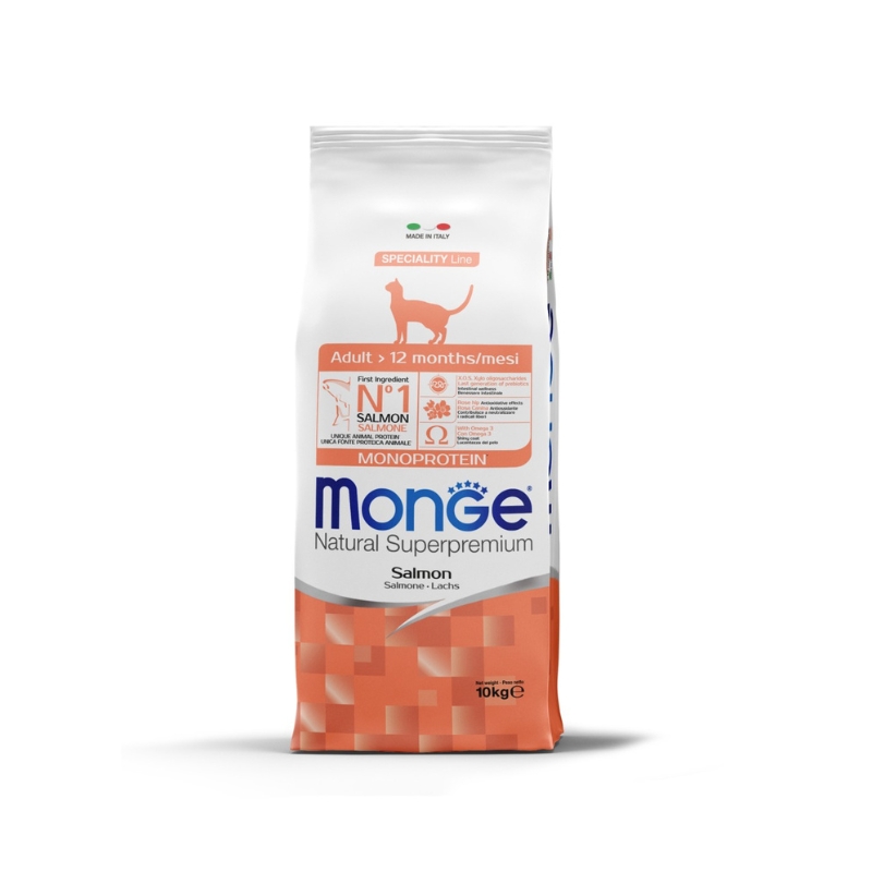غذای گربه مونژه با طعم سالمون – مراقبت از پوست و مو – ۱۰ کیلویی - نمای 2 غذای گربه مونژه با طعم سالمون – مراقبت از پوست و مو – ۱۰ کیلویی - تصویر 2