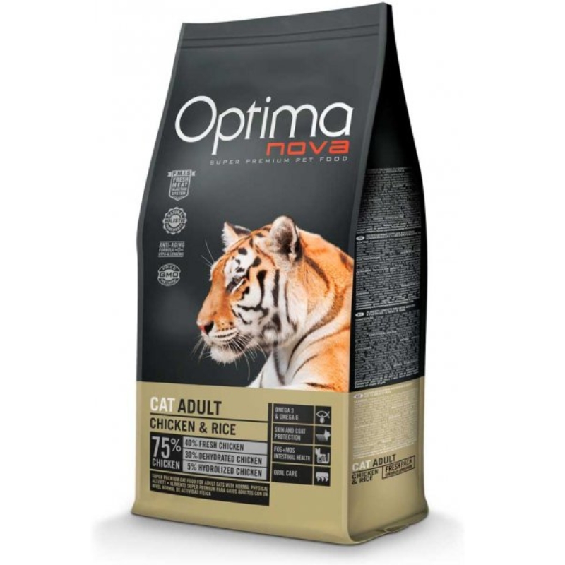 غذای گربه اپتیما نوا با طعم مرغ و برنج – بسته ۸ کیلویی - نمای 2 غذای گربه اپتیما نوا با طعم مرغ و برنج – بسته ۸ کیلویی - تصویر 2