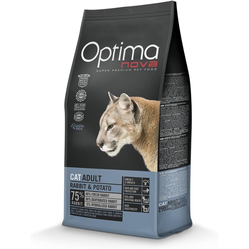 غذای گربه اپتیما نوا با طعم خرگوش و سیب زمینی – بسته ۸ کیلویی - نمای 2 غذای گربه اپتیما نوا با طعم خرگوش و سیب زمینی – بسته ۸ کیلویی - تصویر 2