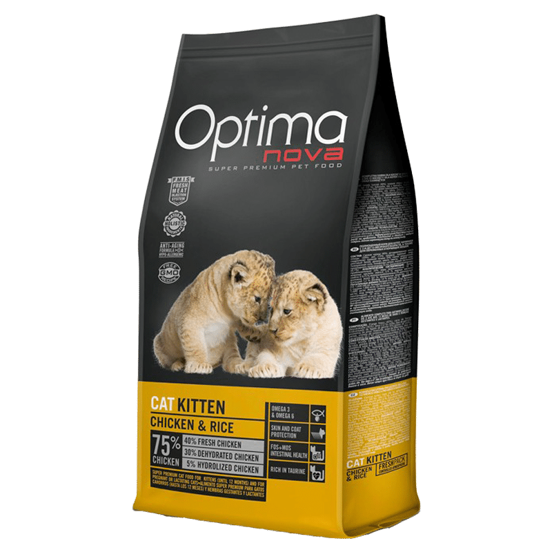 غذای بچه گربه اپتیما نوا با طعم مرغ و برنج – بسته 2 کیلویی - نمای 5 غذای بچه گربه اپتیما نوا با طعم مرغ و برنج – بسته 2 کیلویی - تصویر 5