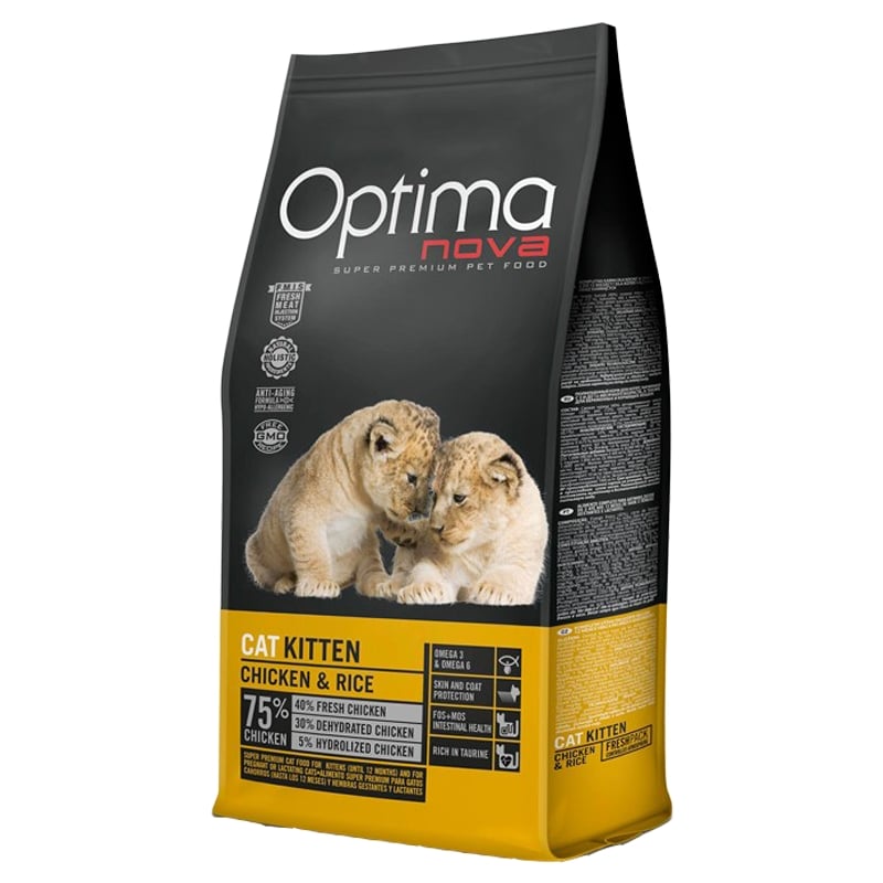 غذای بچه گربه اپتیما نوا با طعم مرغ و برنج – بسته 2 کیلویی - نمای 6 غذای بچه گربه اپتیما نوا با طعم مرغ و برنج – بسته 2 کیلویی - تصویر 6