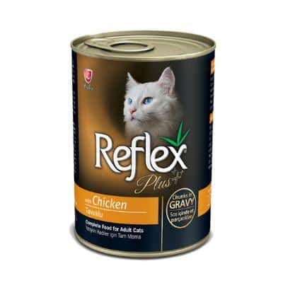 کنسرو گربه رفلکس پلاس با طعم مرغ وزن 400 گرم - نمای 2 کنسرو گربه رفلکس پلاس با طعم مرغ وزن 400 گرم - تصویر 2