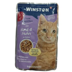 پوچ گربه وینستون با طعم گوشت گاو و مرغ در ژله وزن 100 گرم پوچ گربه وینستون با طعم گوشت گاو و مرغ در ژله وزن 100 گرم - تصویر اصلی محصول