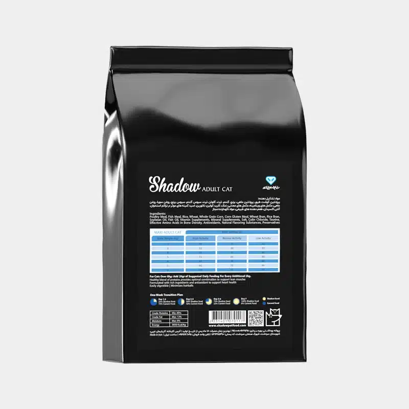 غذای خشک گربه بالغ شدو کیسه ۱ کیلوگرمی - نمای 3 غذای خشک گربه بالغ شدو کیسه ۱ کیلوگرمی - تصویر 3