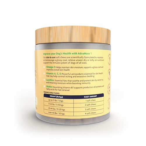 قرص مکمل پوست و موی سگ برند ادواکر آمریکا - نمای 4 قرص مکمل پوست و موی سگ برند ادواکر آمریکا - تصویر 4