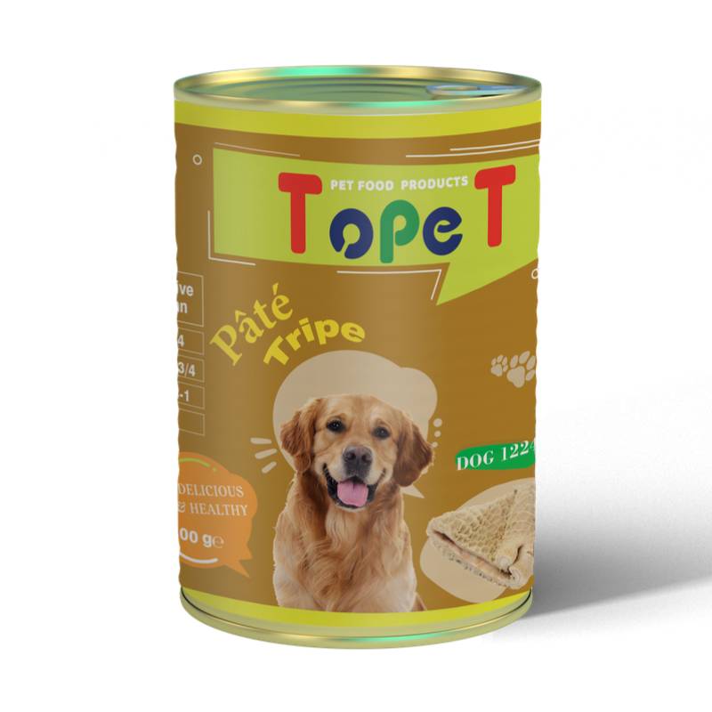 کنسرو تاپت سگ🐶 مدل پته با طعم سیرابی وزن 400 گرم - نمای 2 کنسرو تاپت سگ🐶 مدل پته با طعم سیرابی وزن 400 گرم - تصویر 2