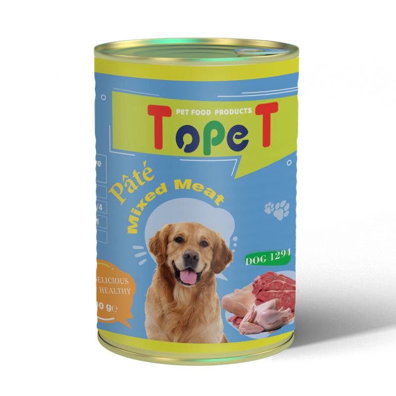 کنسرو تاپت سگ🐶 مدل پته با طعم میکس گوشت وزن 400 گرم - نمای 3 کنسرو تاپت سگ🐶 مدل پته با طعم میکس گوشت وزن 400 گرم - تصویر 3