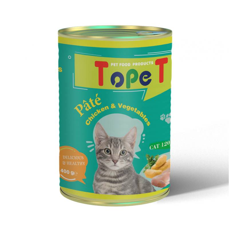 کنسرو گربه😺 تاپت مدل پته با طعم مرغ و سبزیجات وزن 400 گرم - نمای 3 کنسرو گربه😺 تاپت مدل پته با طعم مرغ و سبزیجات وزن 400 گرم - تصویر 3