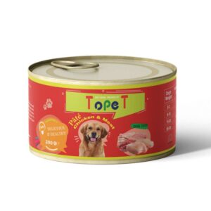 کنسرو تاپت سگ🐶 مدل پته با طعم مرغ و گوشت وزن 200 گرم کنسرو تاپت سگ🐶 مدل پته با طعم مرغ و گوشت وزن 200 گرم - تصویر اصلی محصول