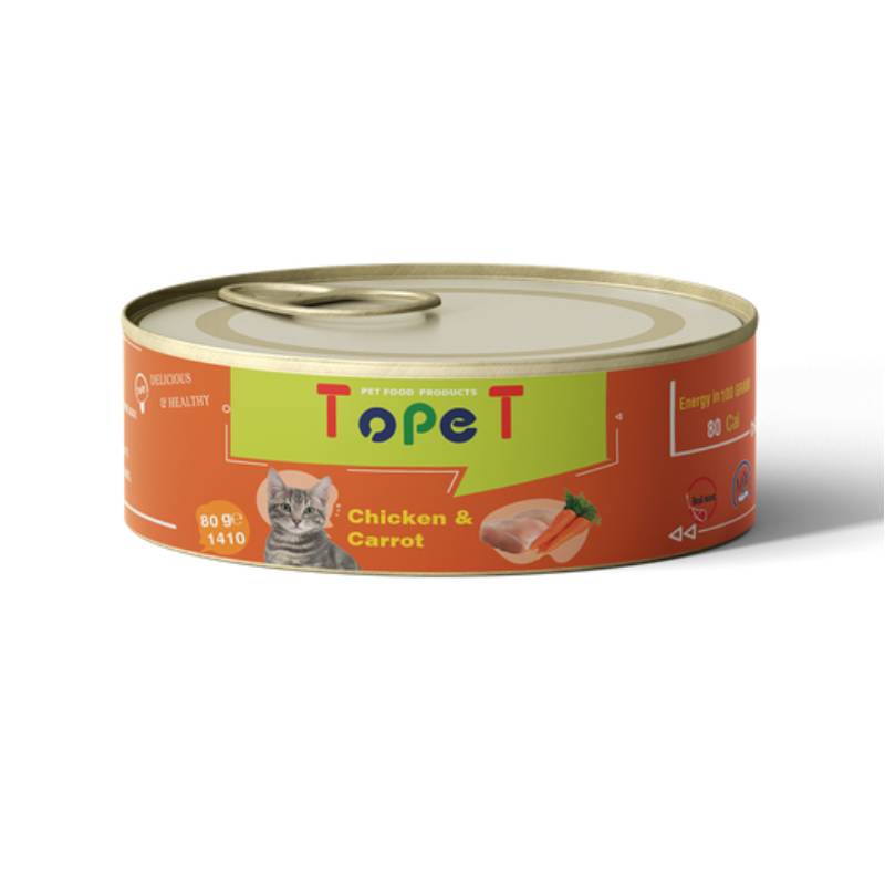 کنسرو گربه😺 تاپت مدل نچرال با طعم مرغ و هویج وزن 80 گرم - نمای 3 کنسرو گربه😺 تاپت مدل نچرال با طعم مرغ و هویج وزن 80 گرم - تصویر 3