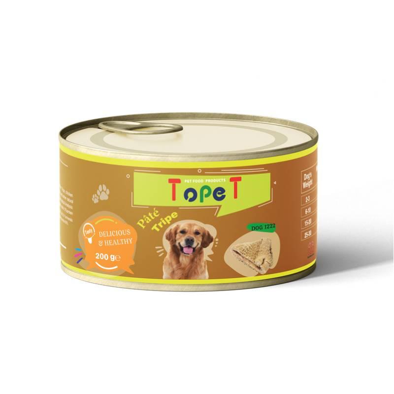کنسرو تاپت برای سگ🐶 مدل پته با طعم سیرابی وزن 200 گرم - نمای 2 کنسرو تاپت برای سگ🐶 مدل پته با طعم سیرابی وزن 200 گرم - تصویر 2