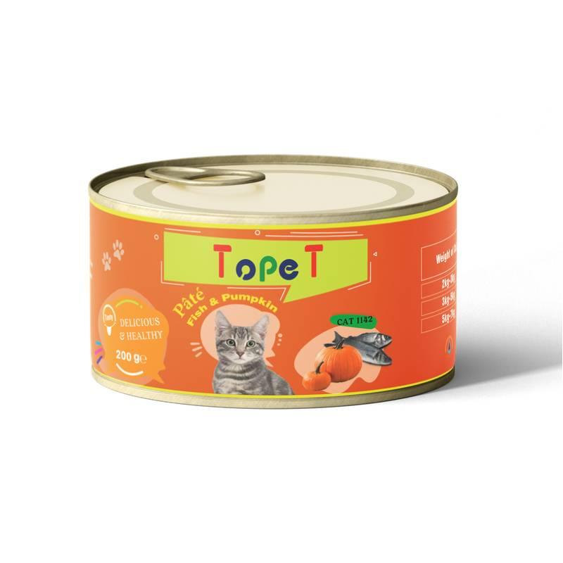 کنسرو گربه😺 تاپت مدل پته با طعم ماهی و کدو حلوایی وزن 200 گرم - نمای 3 کنسرو گربه😺 تاپت مدل پته با طعم ماهی و کدو حلوایی وزن 200 گرم - تصویر 3