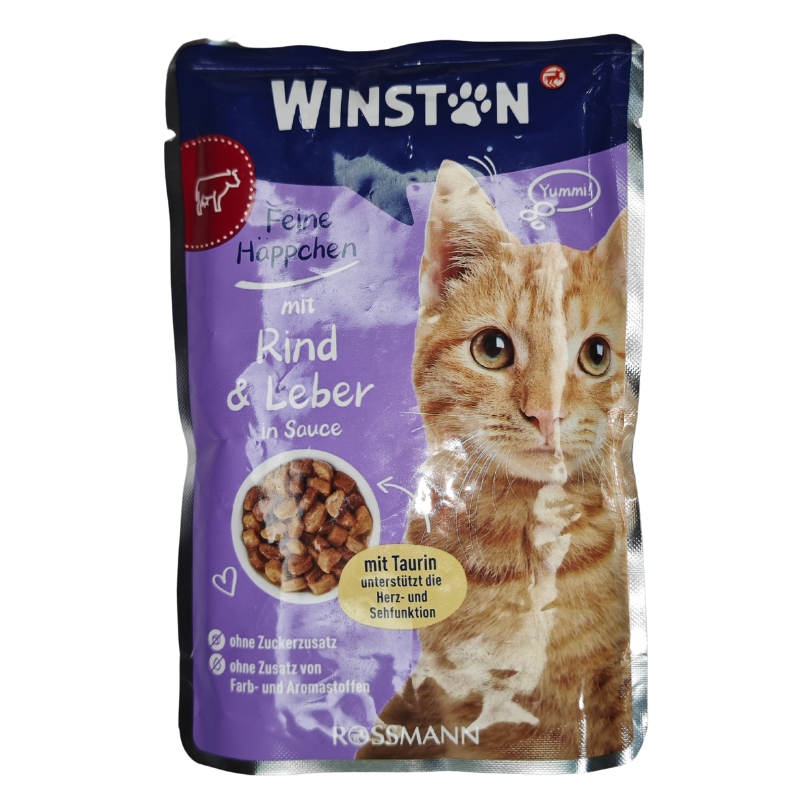 پوچ گربه وینستون با طعم گوشت گاو و جگر وزن 100 گرم - نمای 2 پوچ گربه وینستون با طعم گوشت گاو و جگر وزن 100 گرم - تصویر 2