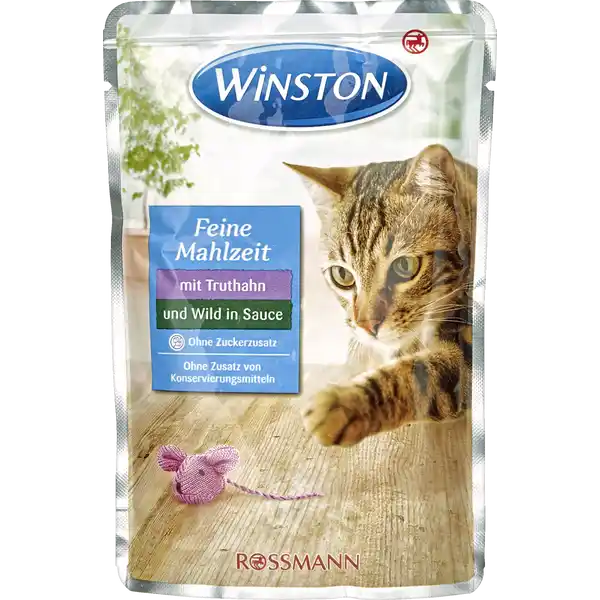 پوچ گربه وینستون با طعم بوقلمون و شکار در سس وزن 100 گرم - نمای 4 پوچ گربه وینستون با طعم بوقلمون و شکار در سس وزن 100 گرم - تصویر 4